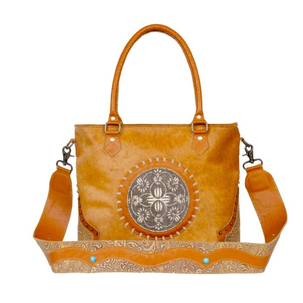 VINTAGE COTTEGECORE LEATHER & HAIRON BAG Myra Bag